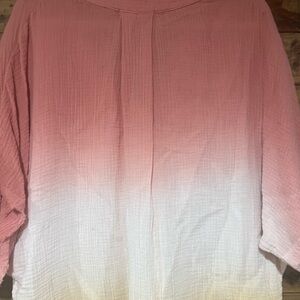 Young Fabulous & Broke Pink and White Ombre Blouse